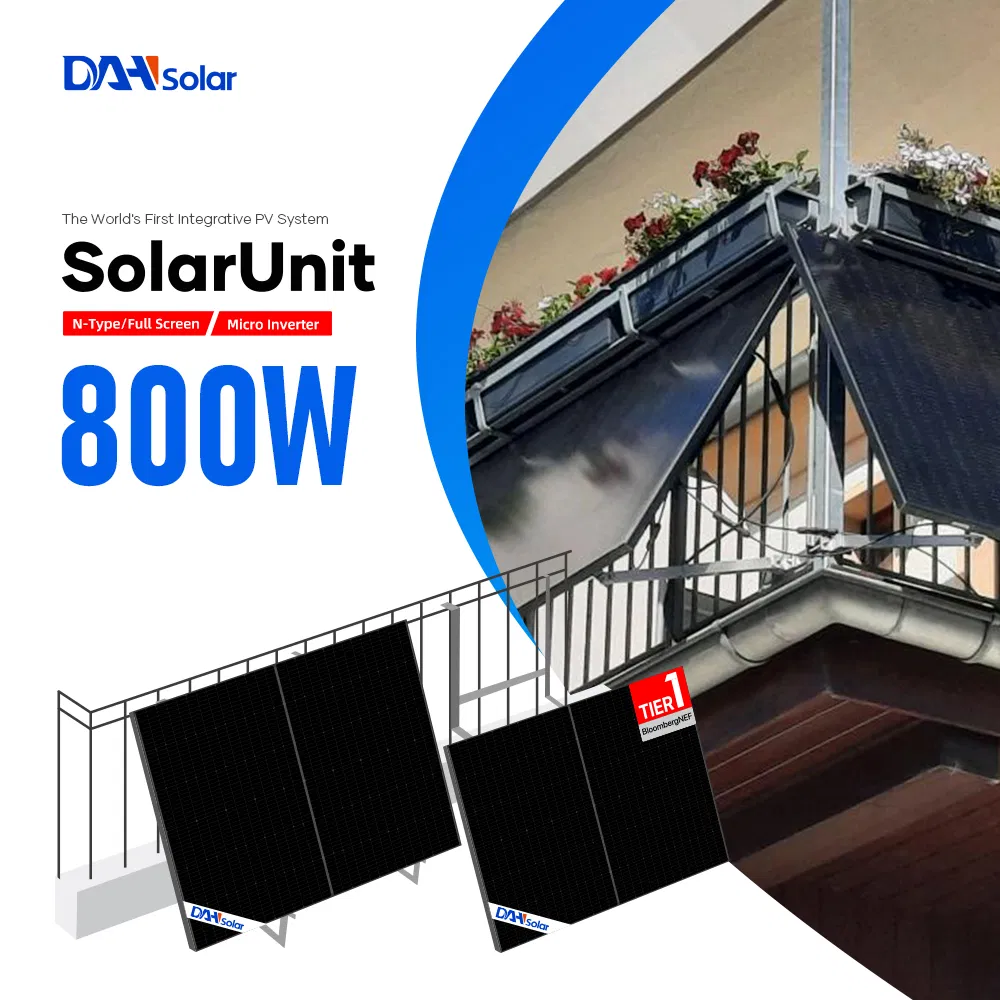 EU Home Use 600W 800W Plug Solar Kit Balcony Solar Panel Mounting System on Grid PV System