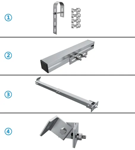 Solar Panels Complete Set Balcony Solar Bracket Mounting System Easy to Install