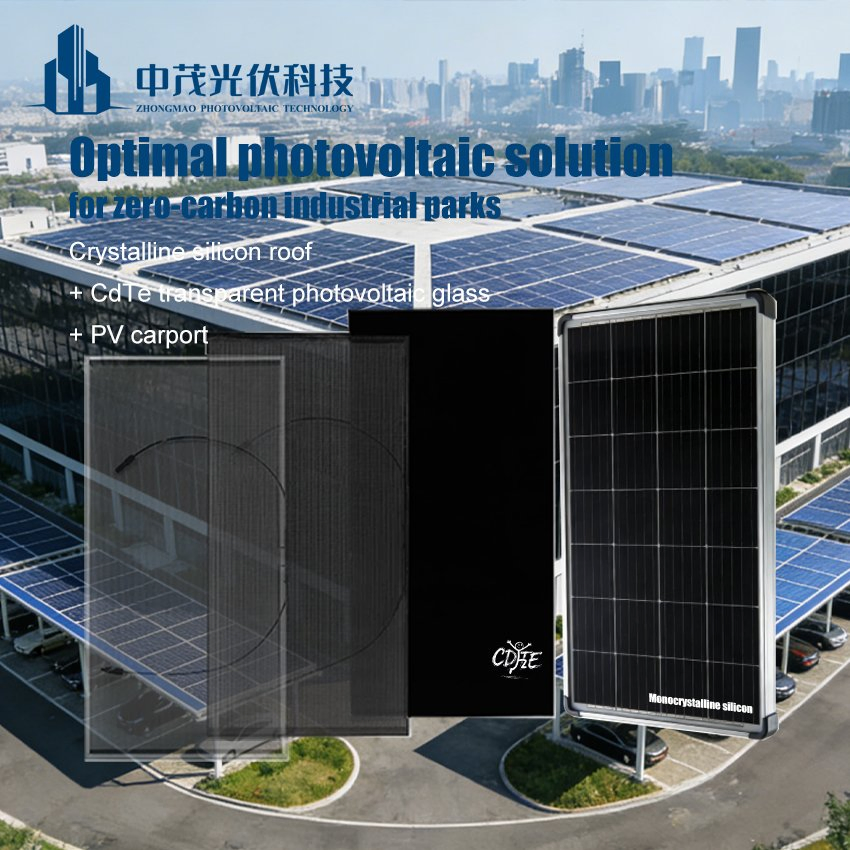 Zoom Solar Low Light Cdte BIPV Panels for Ski Resort Carport System