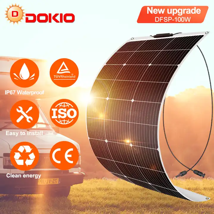 High Quality 100W Flexible Solar Panels Thin-Film Perc Type with Half Cell for Industrial Applications at a Good Price