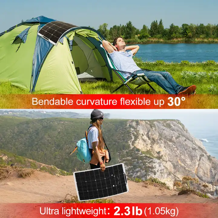 High Quality 100W Flexible Solar Panels Thin-Film Perc Type with Half Cell for Industrial Applications at a Good Price