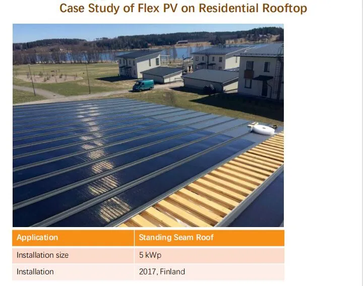 Residential roof CIGS solar panel integration case 3