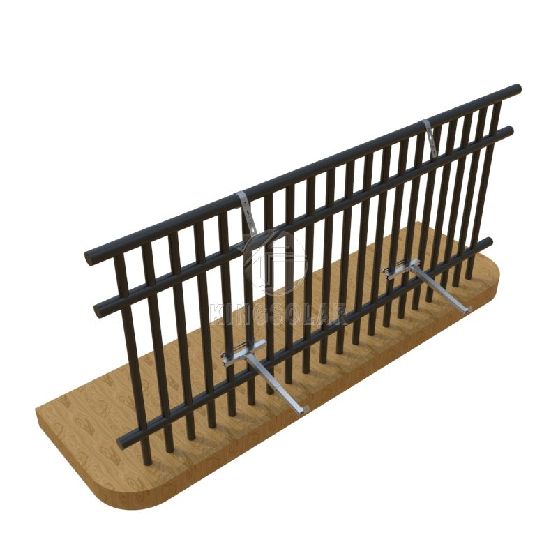 Aluminum Alloy Solar Photovoltaic Adjustable Angle Bracket Mounting System for Balcony Railings