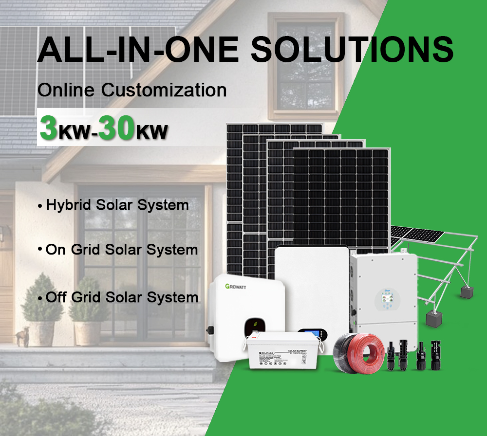 Solar System Kit All in One Solar System 3kw 5kw 10kw 20kw off Grid Complete Solar Lithium Battery System Set for Balcony