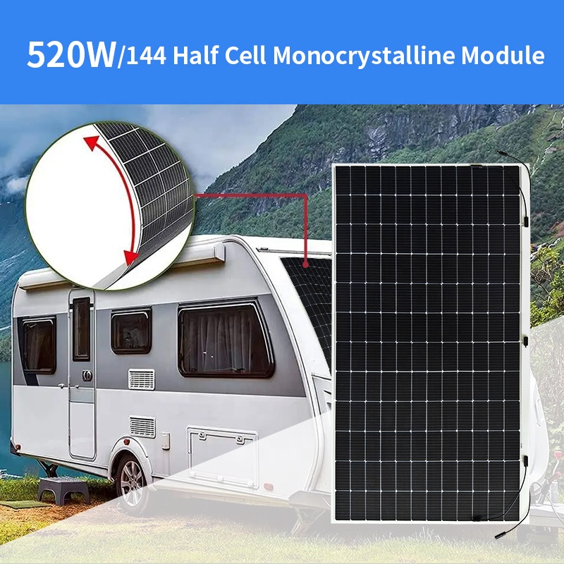 OEM Flexible Solar Panels 100w 200w 300w 400 Watt 500w 520w 550w 1000w Mono Cristal Flexible Thin Film Solar Panel