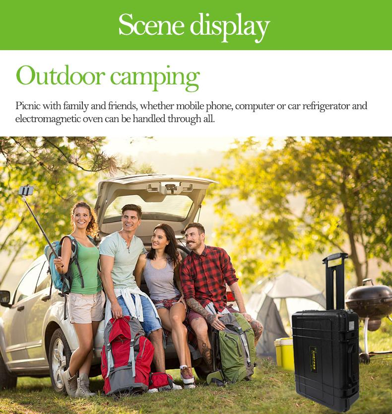 Back up Energy Storage 3000W Portable Solar Generator for Outdoor
