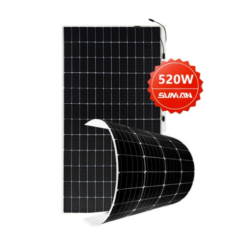 Premium Flexible Solar Panel 520W Lightweight BIPV Monocrystalline Module Factory Direct Supply for Home &amp; Commercial Solar Systems at Competitive Price