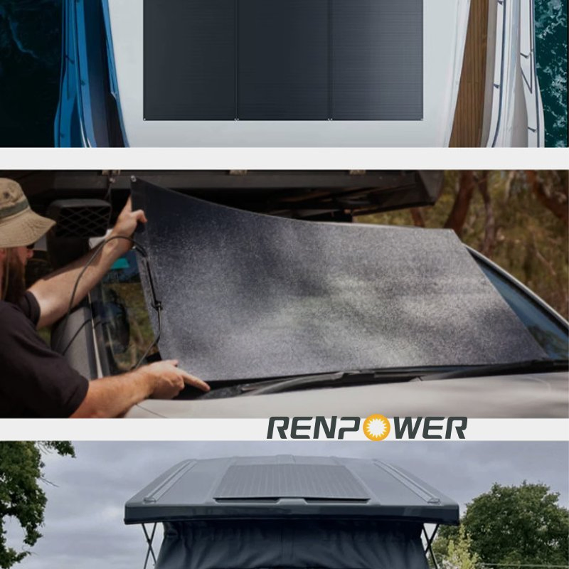 Mono Bc 100W Flexible Solar Panel Kit for Offgrid Home RV Boat Balcony Uneven Surfaces 12V Battery