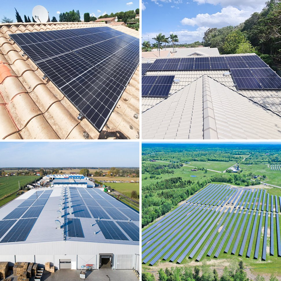 Risen Energy Solar PV Panels 430W 435W 440W 445W 450W Perc Black Frame Panel