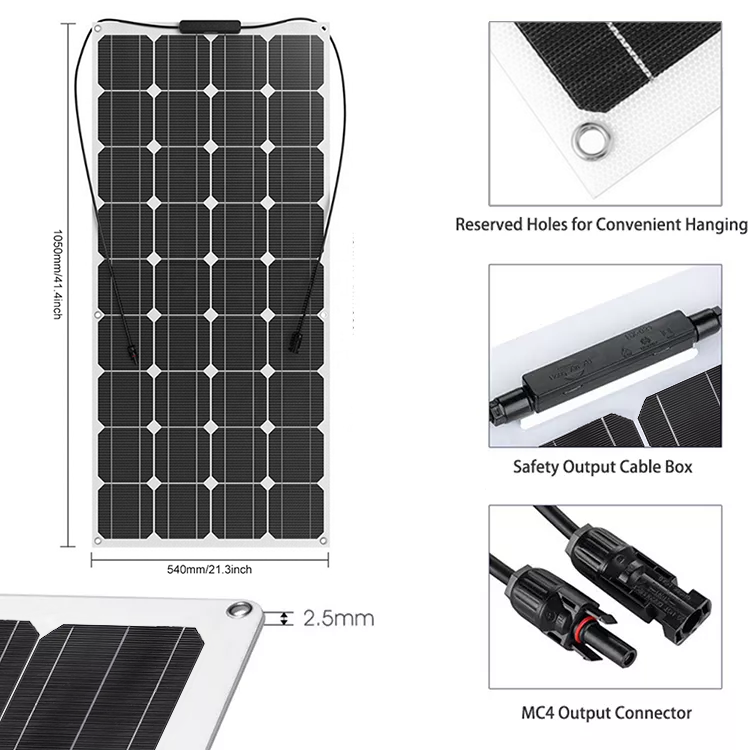 Flexible Solar Panels 500w 400w 100w ETFE CIGS Thin Film 150w 180w Mono Panel