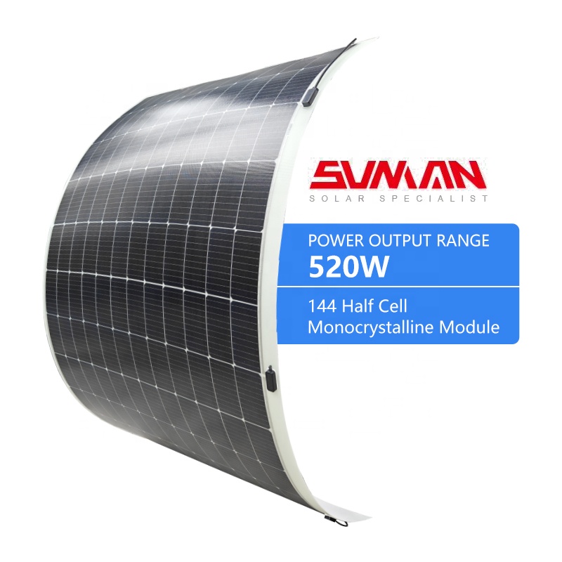 OEM Flexible Solar Panels 100w 200w 300w 400 Watt 500w 520w 550w 1000w Mono Cristal Flexible Thin Film Solar Panel