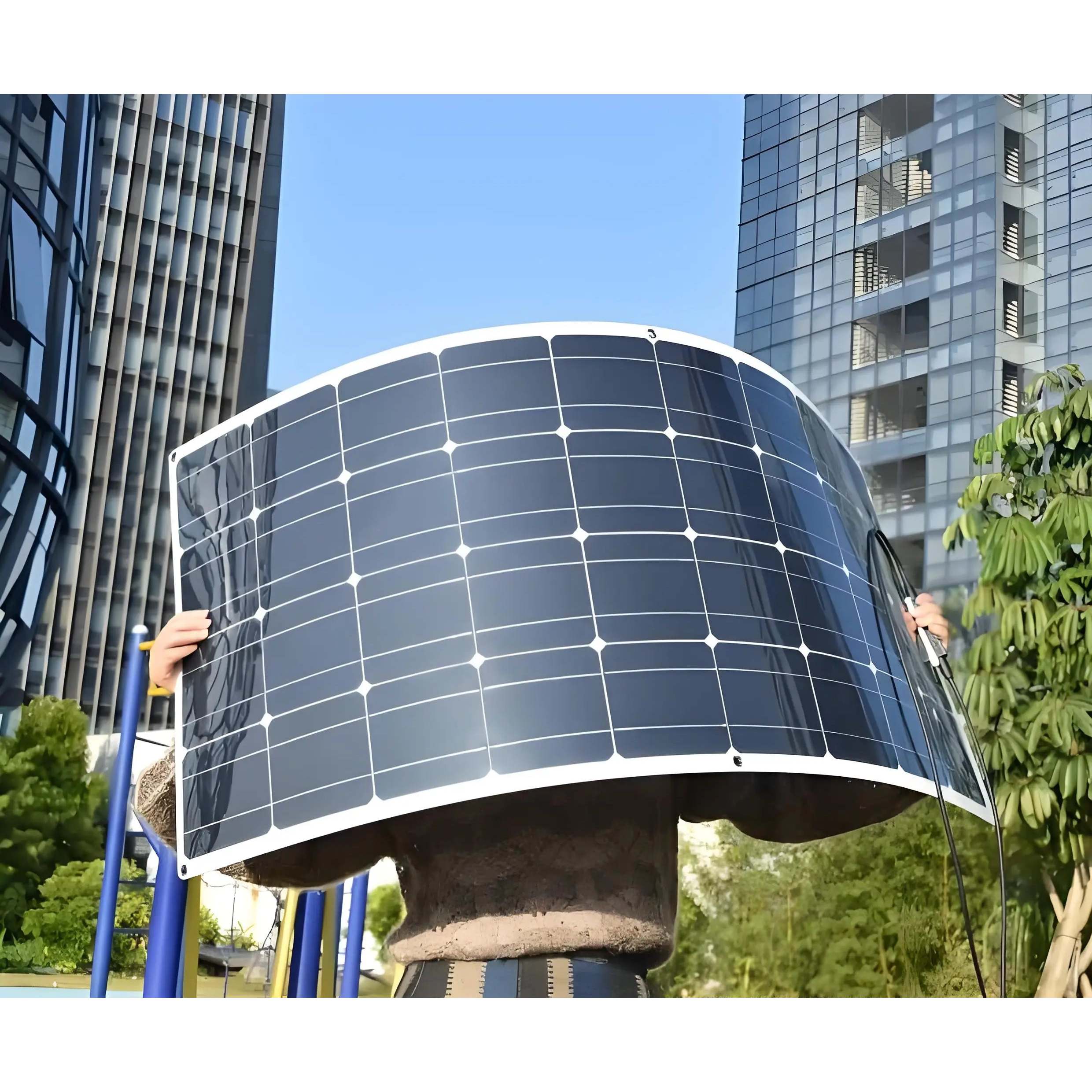 High Efficiency Flexible Solar Power Panel ETFE Thin Film MonoCrystalline Silicon 300W 3600g 66 Cells by My Store