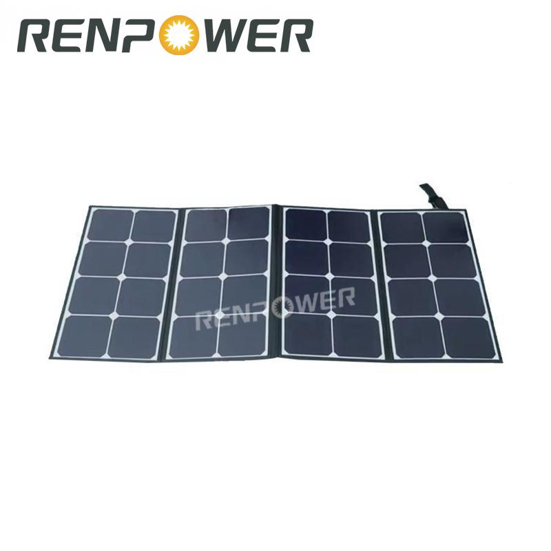 160W Mono Portable Foldable Solar Panel Kit for Camping RV Boat