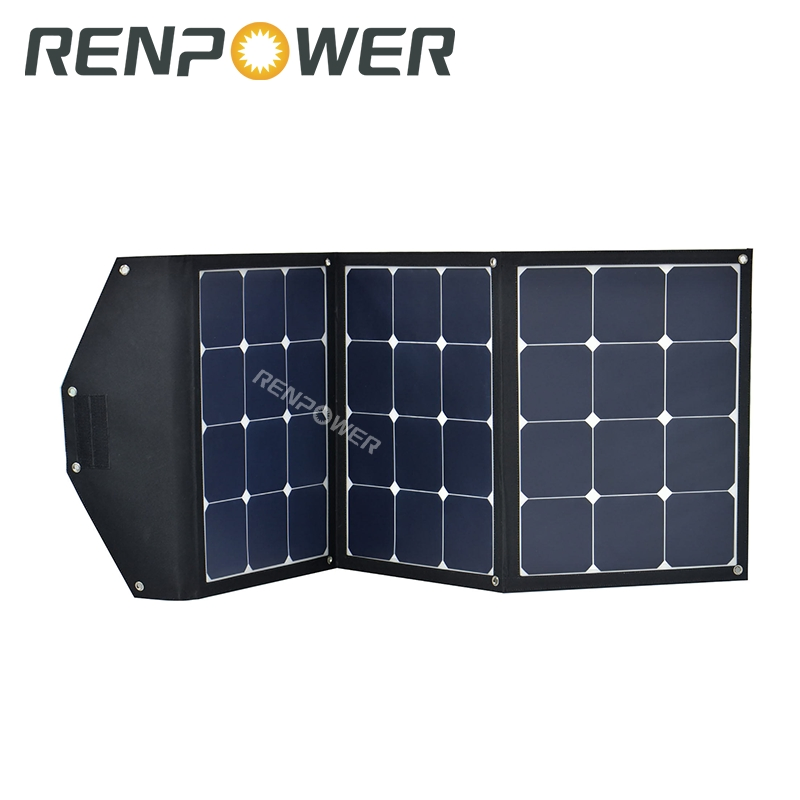 160W Mono Portable Foldable Solar Panel Kit for Camping RV Boat