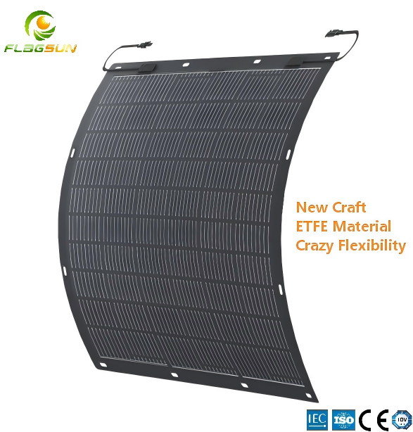 Factory Direct Sale High Efficiency Mono Solar Cell 200W ETFE Sticker Thin Film Flexible Solar Panel