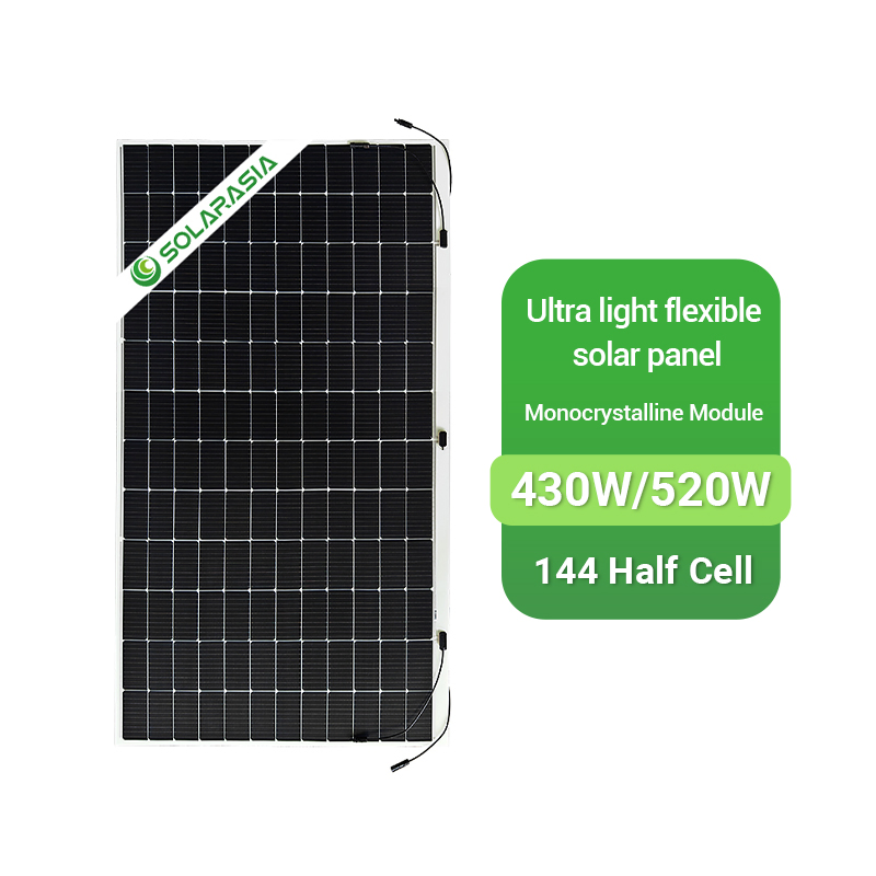 Wholesale Sunman Flexible Monocrystalline Solar Panel 520W 550W Half Cell 2026 High Efficiency Lightweight Flexible Module for Low Load Roof BIPV