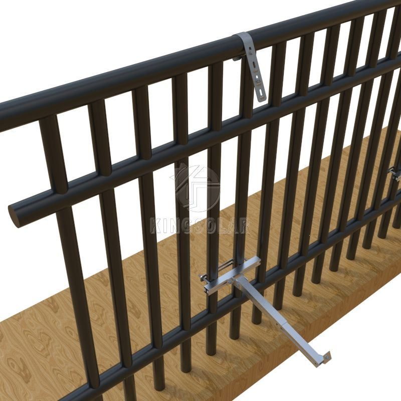 Aluminum Alloy Solar Photovoltaic Adjustable Angle Bracket Mounting System for Balcony Railings