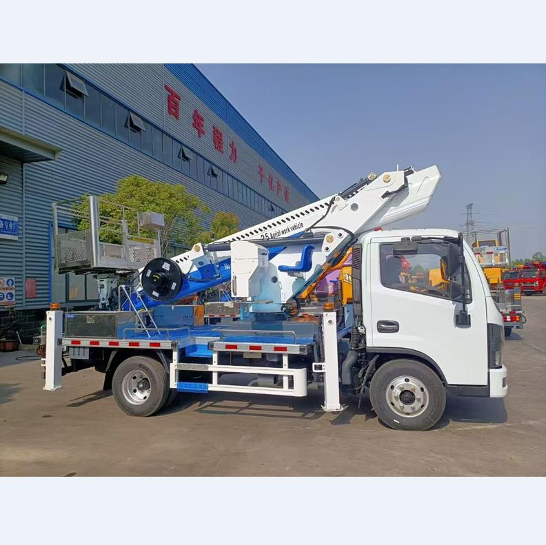 Dongfeng 4X4 4WD 25m 28m Telescopic Boom Lift Truck Mounted Aerial Work Platform for Sale