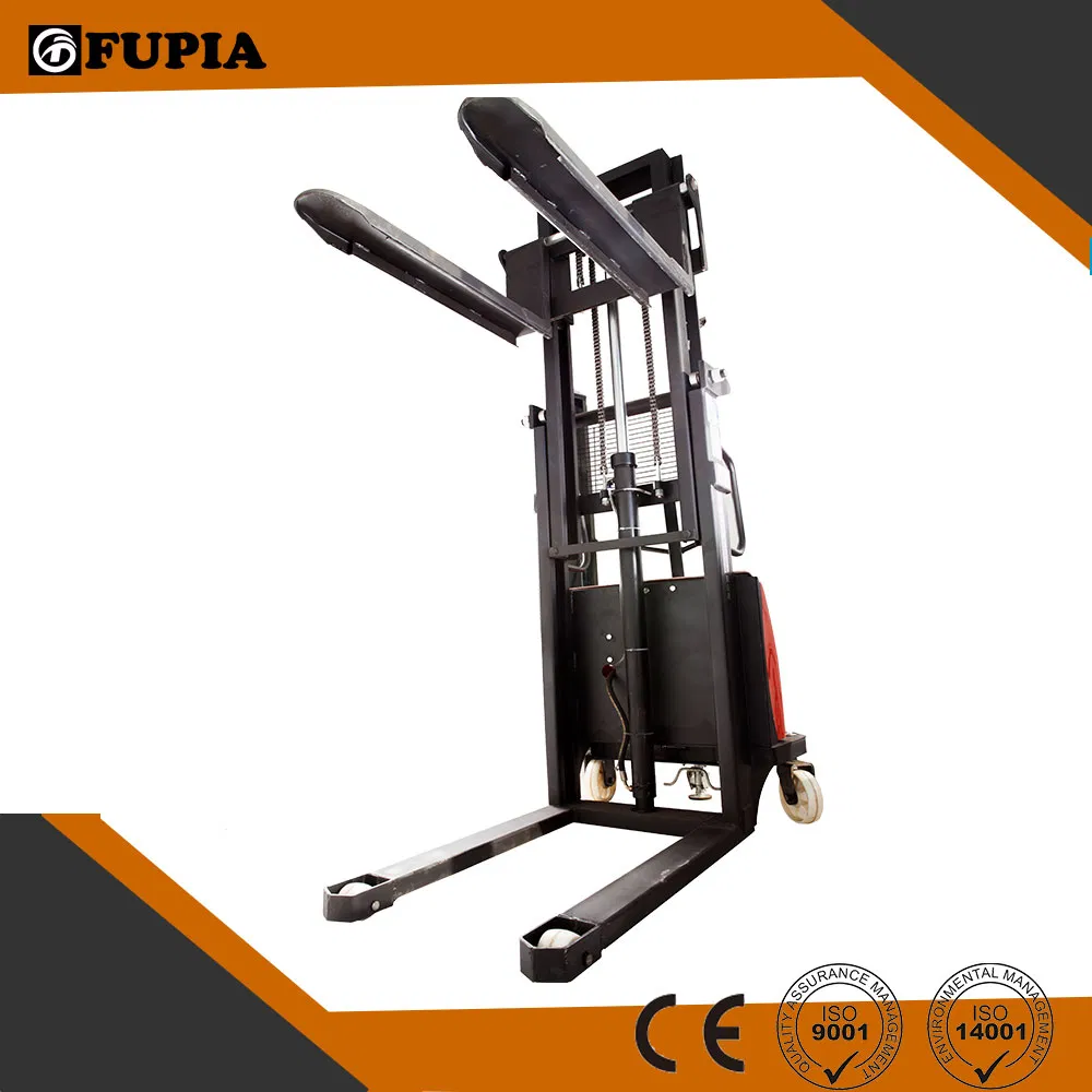 Factory Price Lifting Height 3m Hugo 1ton Half Electric Forklift Semi Electric Stacker
