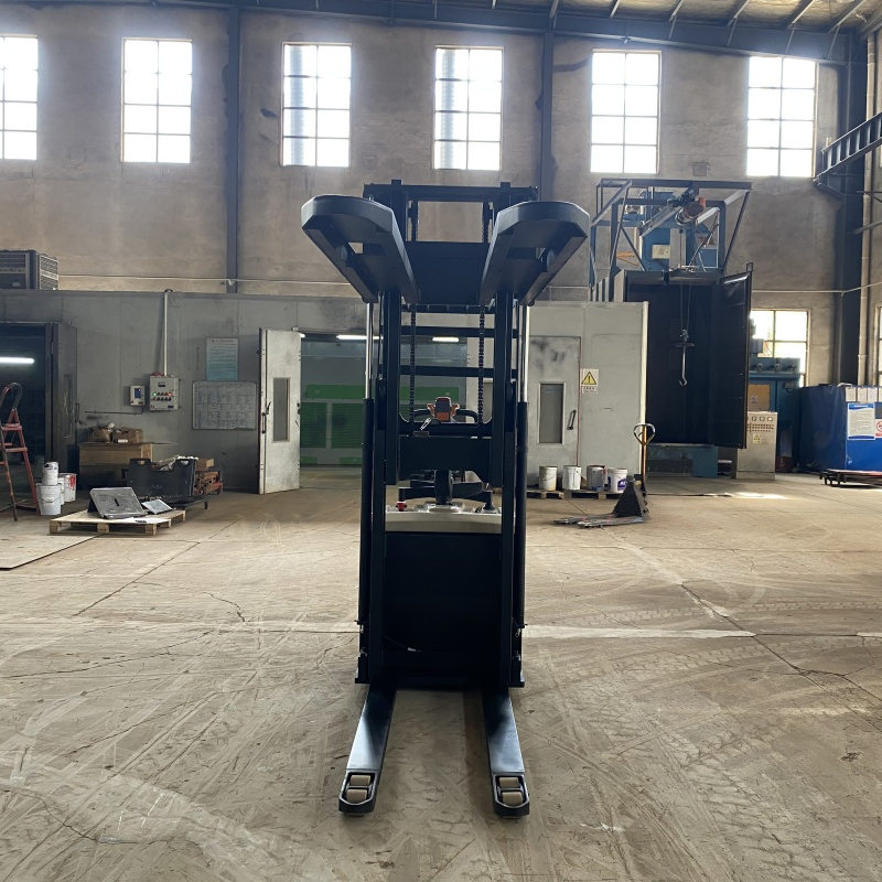 Double Reach Flexible Maneuverability Walkie Semi Electric Pallet Stacker