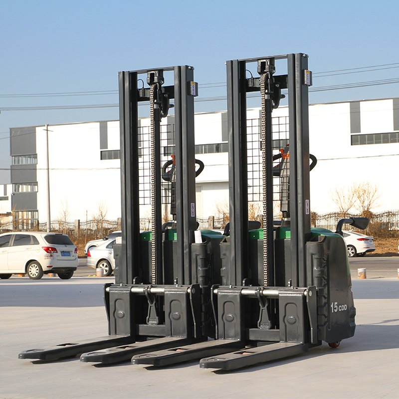 Hot Selling Self Loading Electric Lifting Stacker 1000kg 1500kg 2000kg Semi Electric Stacker Pedestrian Stacker