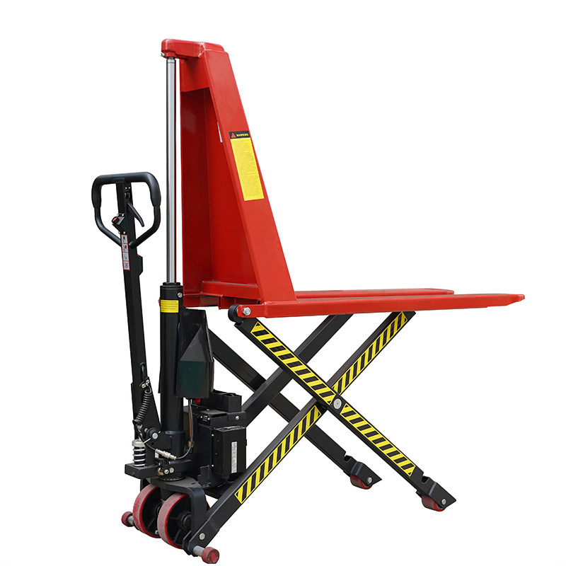 New Model Material Handling Equipment 1500kg Capacity 800mm Height Scissor High Lift Pallet Truck