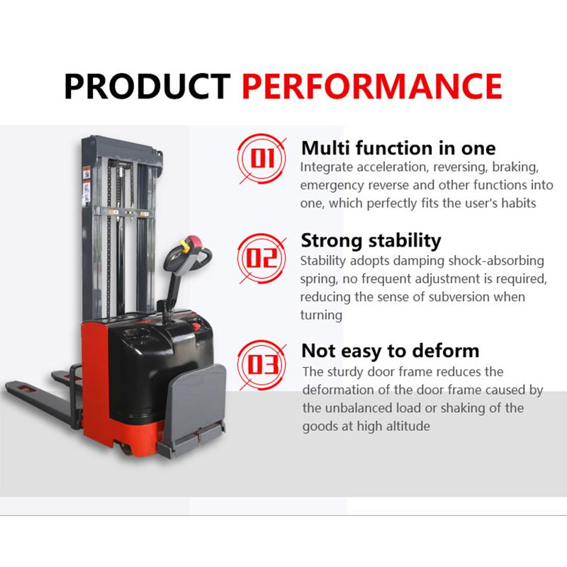 Hydraulic Full Electric Powered Walkie Pedestrian Pallet Stacker Electric Stacking
