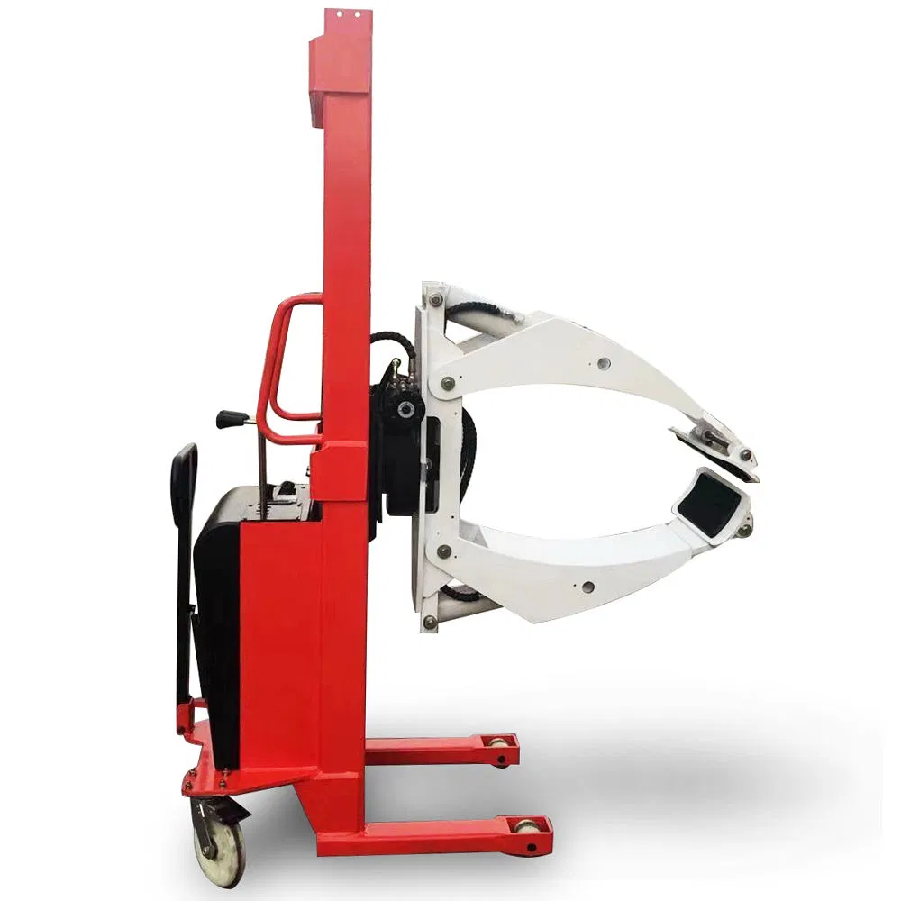 Kad 500/700/1000kg 1600mm 3000mm Semi Electric Reel Stacker with Roll Clamp