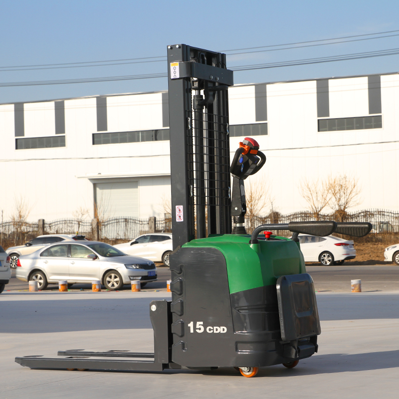 Hot Selling Self Loading Electric Lifting Stacker 1000kg 1500kg 2000kg Semi Electric Stacker Pedestrian Stacker