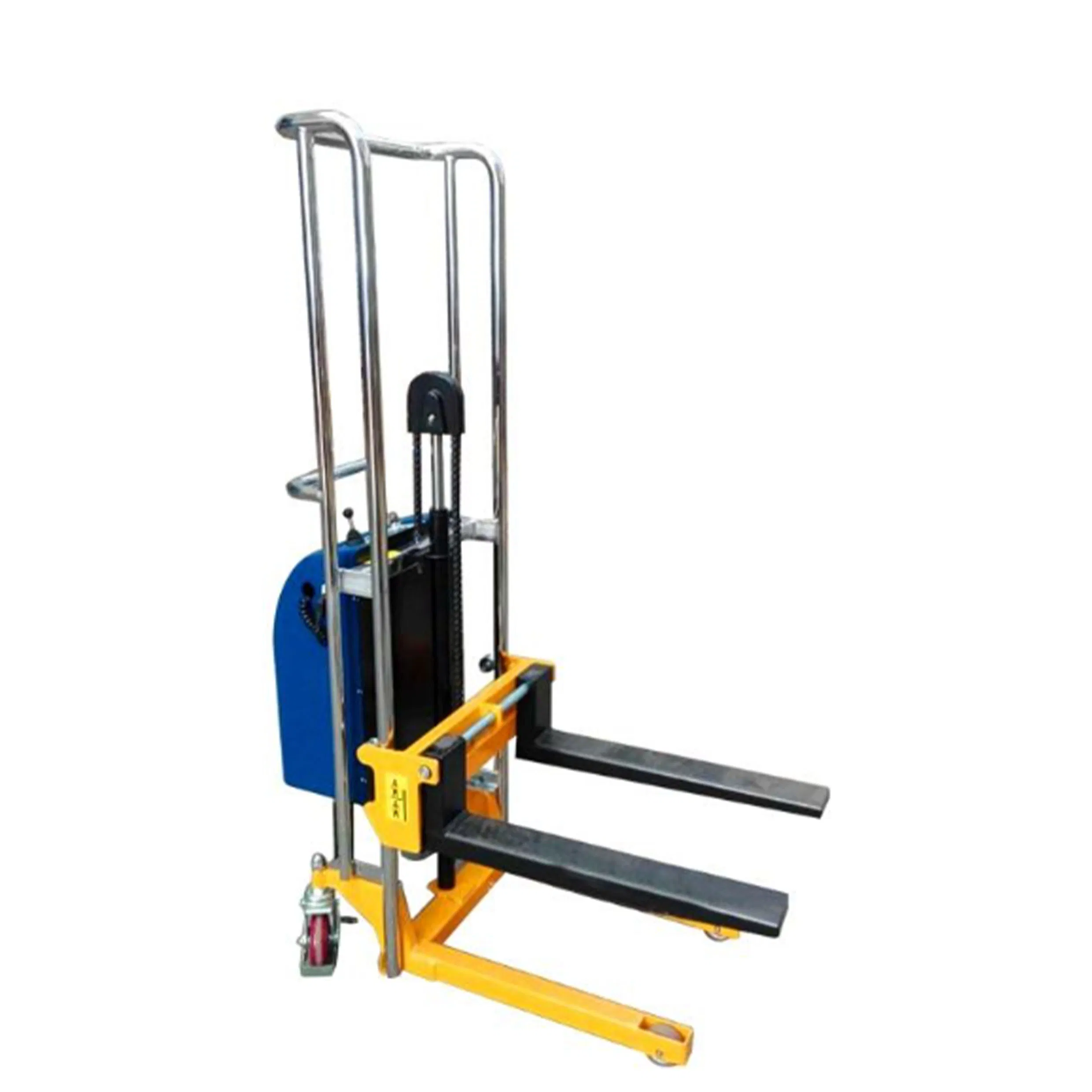 Portable Semi Electric Stacker with Adjustable Fixed Fork