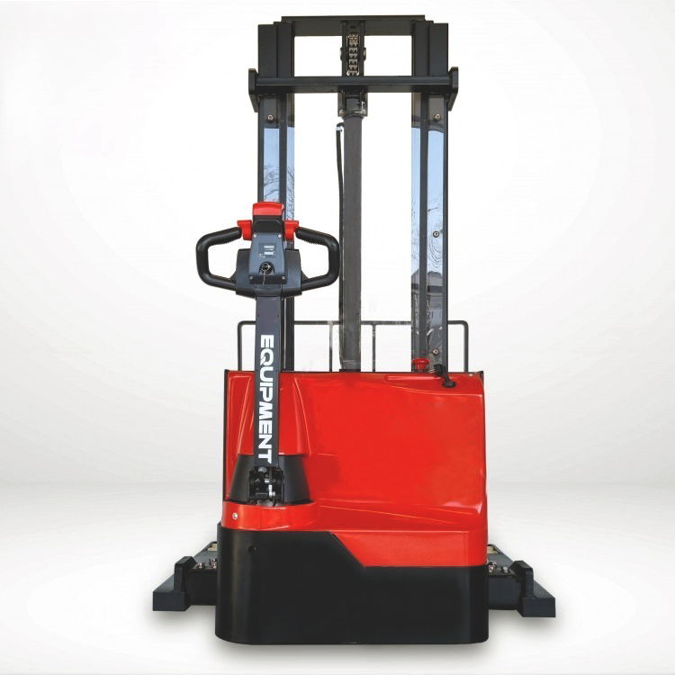 Heavy-Duty 1.5 Ton Electric Manual Walkie Pallet Stacker with Straddle Legs