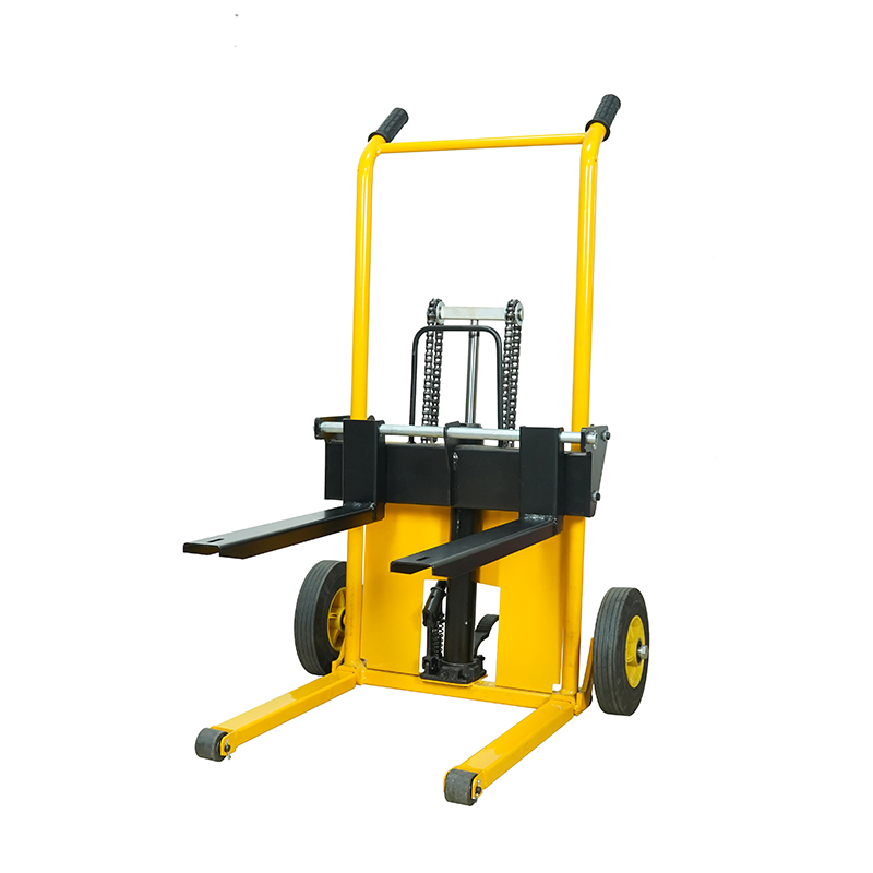 Bulk Order 200kg 300kg Foldable Portable 900mm 1300mm Height Compact Mini Hand Operated Reach Stacker Light Duty Small Manual Hydraulic Pallet Stacker Trolley