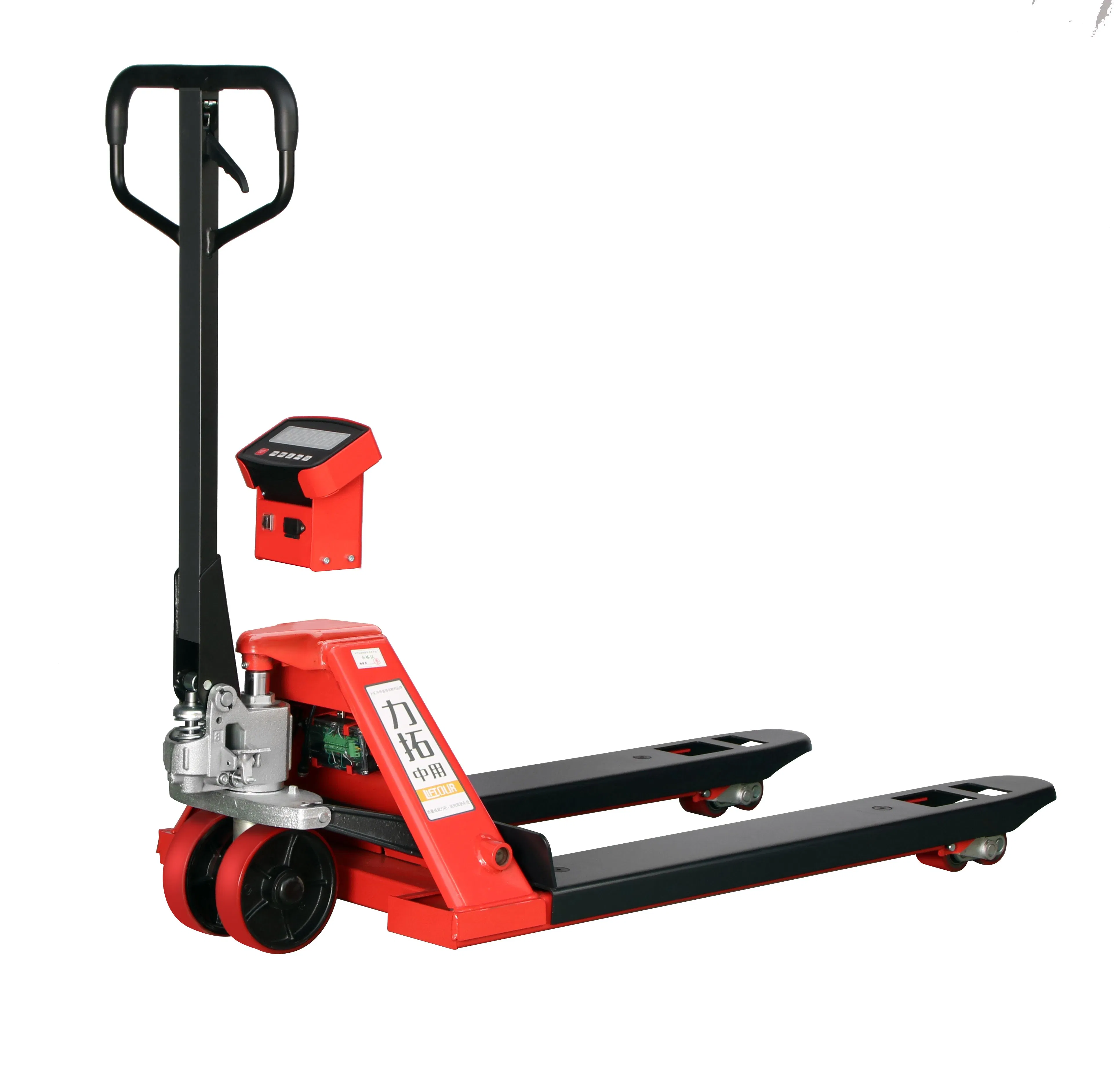 New Product with Weighing Scale 2000kg Hydraulic Fork Lift Multifunction Hand Forklift Jack Manual Pallet Truck with CE ISO