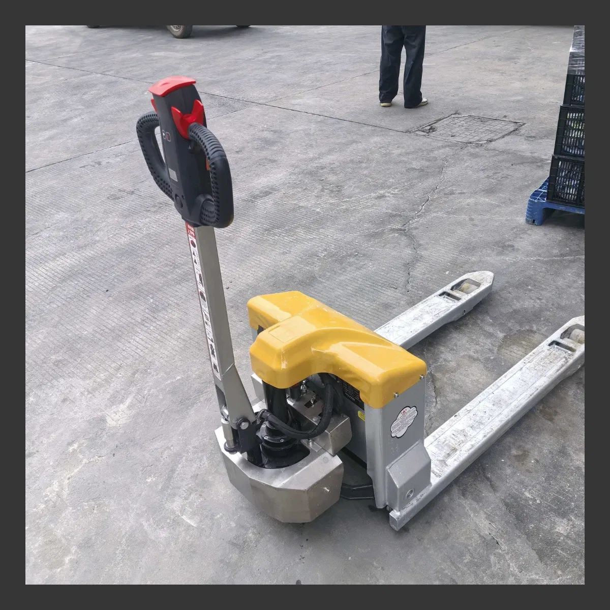 Factory Direct Walking Electric Hydraulic Pallet Truck Factory Transpalette Electrique 2 Ton Heavy Duty High Lift Pallet Jack