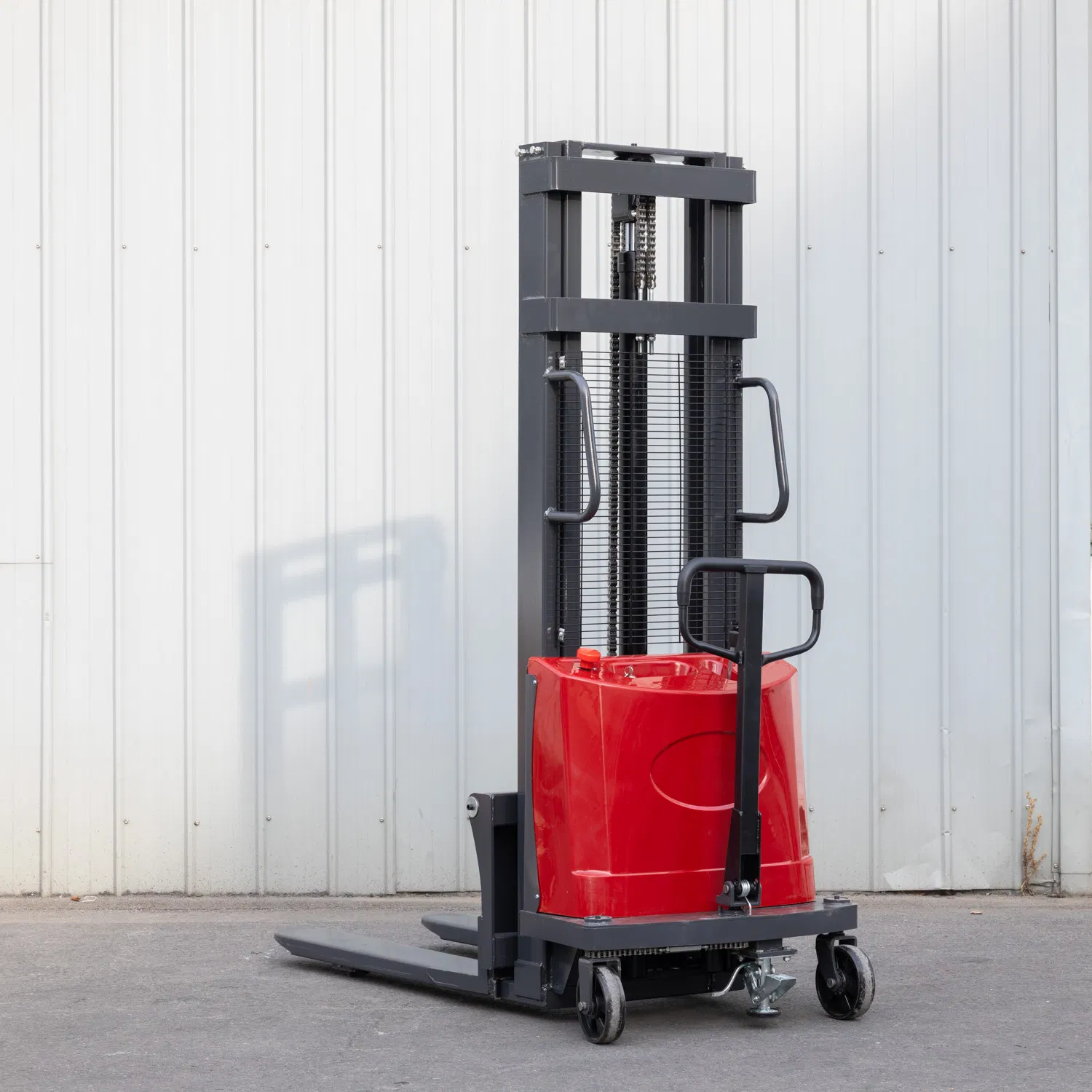 Semi-Electric Stacker with Ergonomic Design for Heavy Duty Tasks