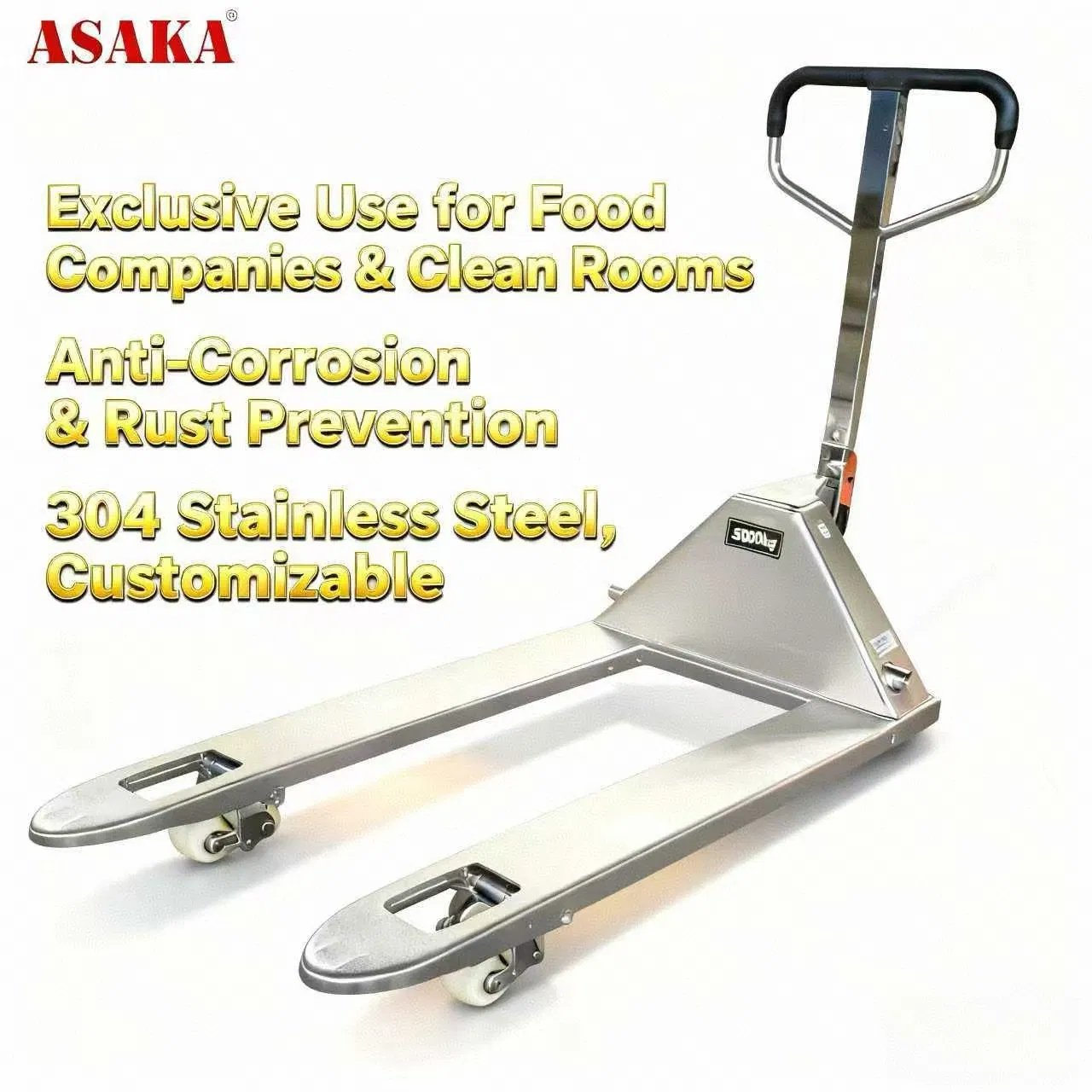 Factory Direct Sales 304 Stainless Steel Hand Pallet Truck Hydraulic Hand Forklift