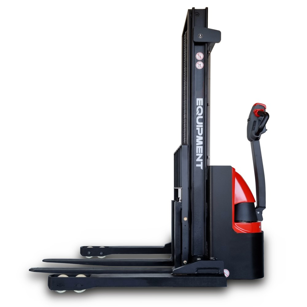 1.5 Ton Double Mast Manual Electric Walkie Pallet Stacker with Adjustable Forks