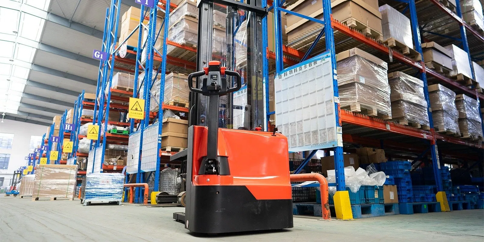 1-Ton 1.2-Ton 1.5-Tob Lifting Height 1600mm-3500mm Battery Manual Telescopic Hydraulic Mini Reach Forklift Pallet Electric Stacker