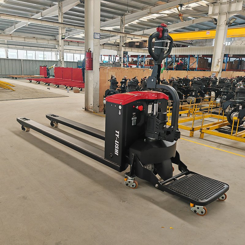 Stand-on Driving CE Solid Rubber Wheel High Passability Electric Pallet Truck