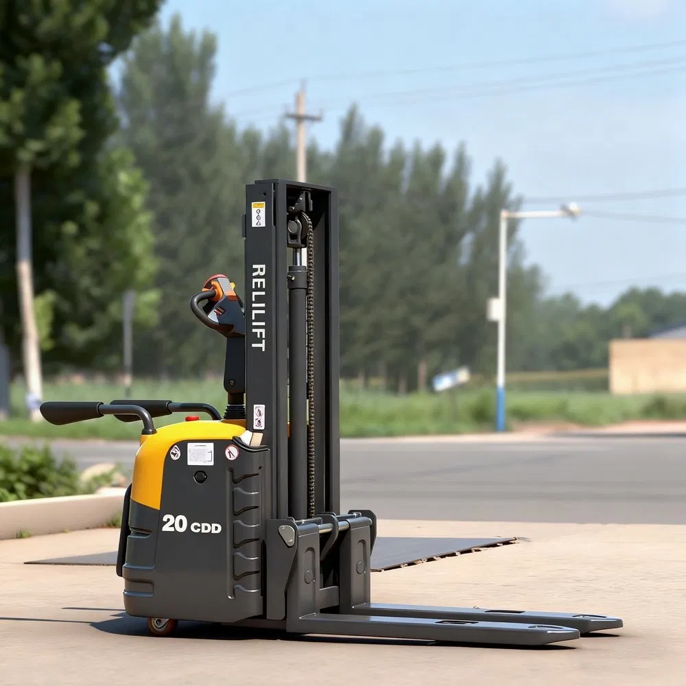 Innovative Low-Temperature Resistance 2t Yellow Pedestrian Electric Stacker for Textile Factory