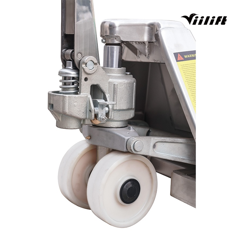 Stainless Steel Pallet Truck with Hydraulic Jack, 500kg-2000kg Load, Chemical Resistant