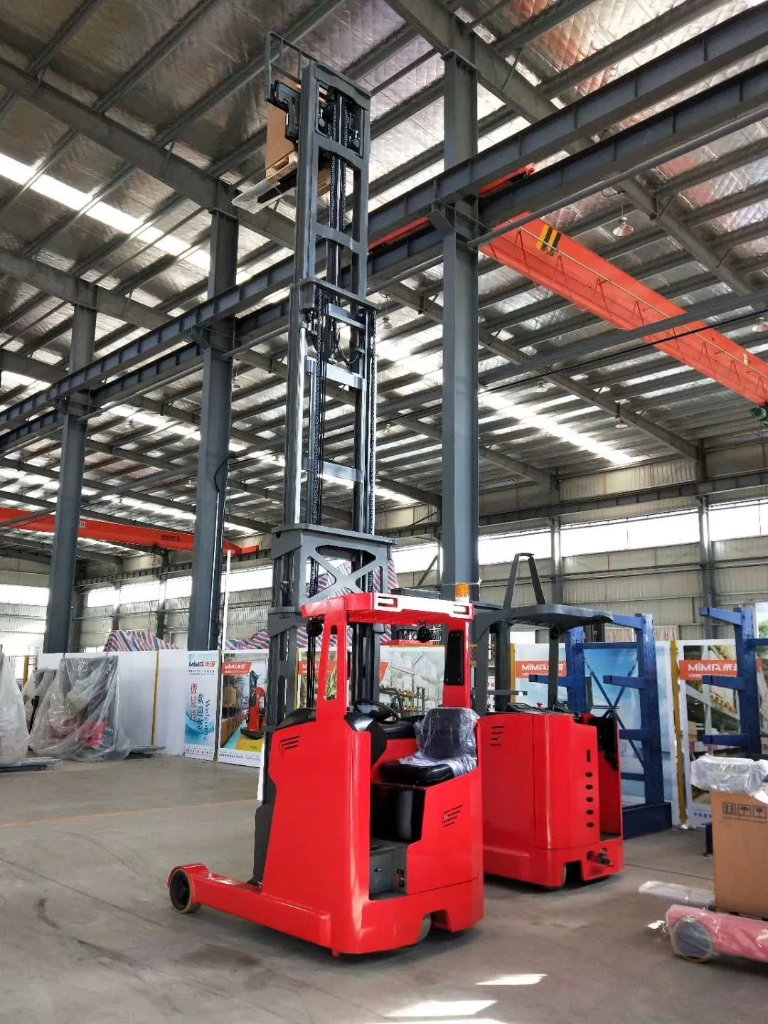 1ton 1000kg Electric Battery Reach Truck Forklift Tripple Mast Lithium Option