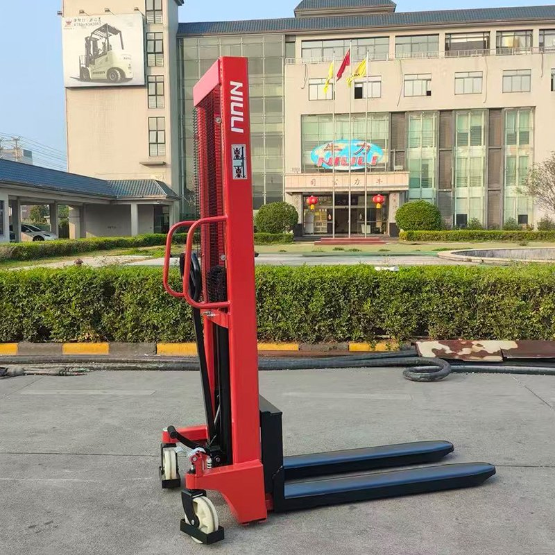 Niuli 1ton 1.6m Hand Pallet Truck Stacker Hydraulic Manual Forklift