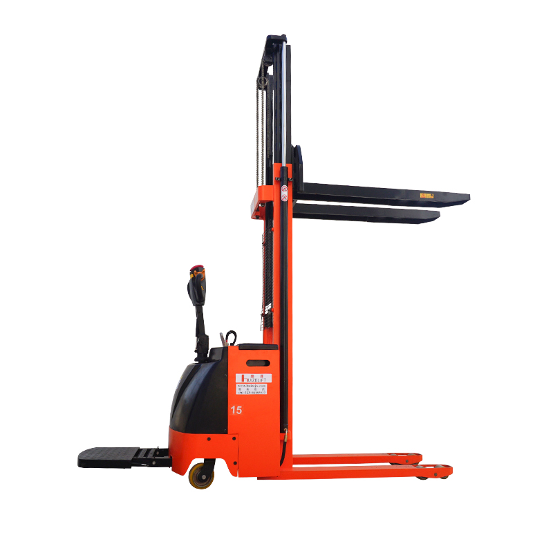 Full-Electric Lift Electric Forklift 1000kg 1500kg 2000kg Battery Powered Pedestrian Pallet Stacker