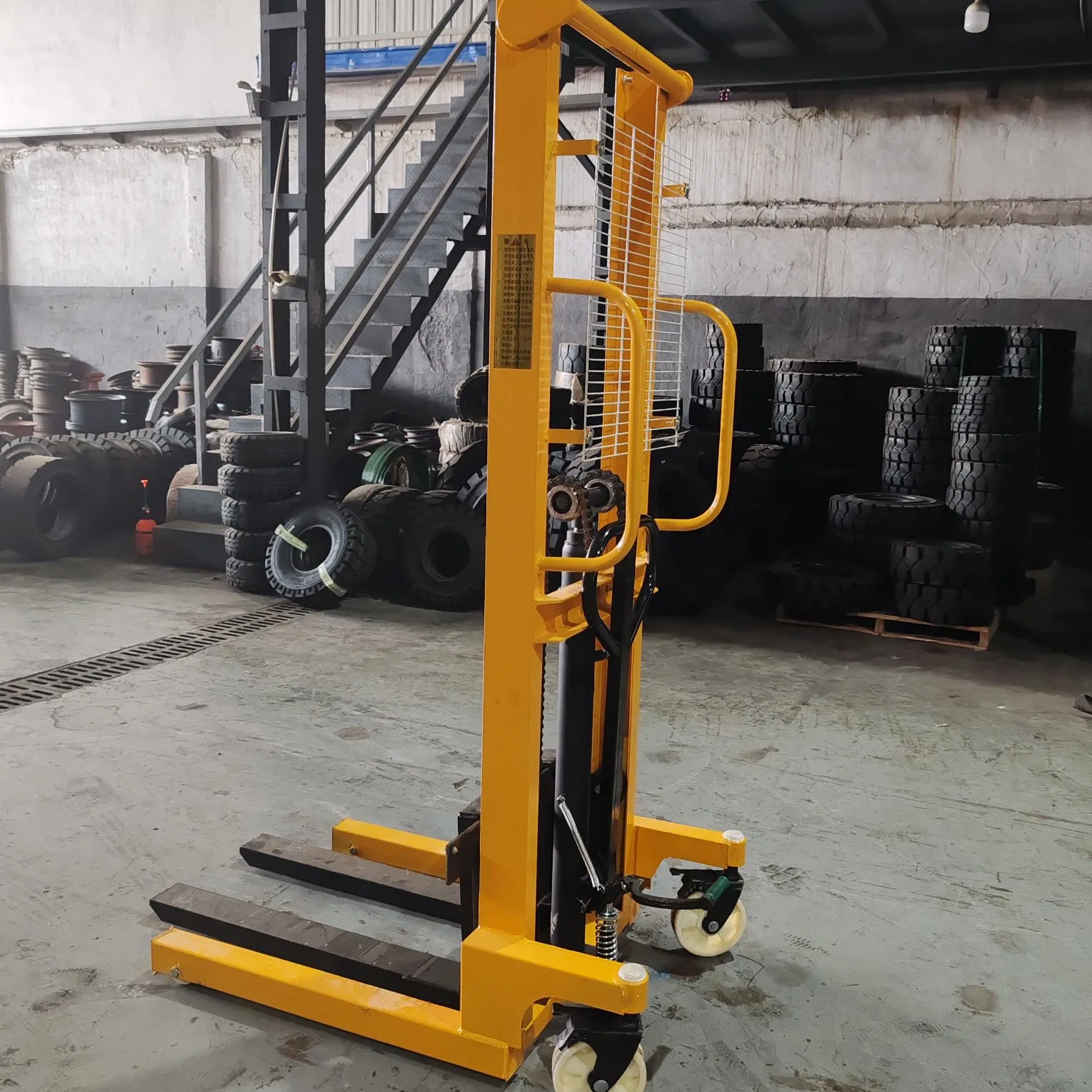 New Hydraulic Manual Hand Stacker Forklift 1000kg Manual Fork Lift Stacker 1.6m Lift