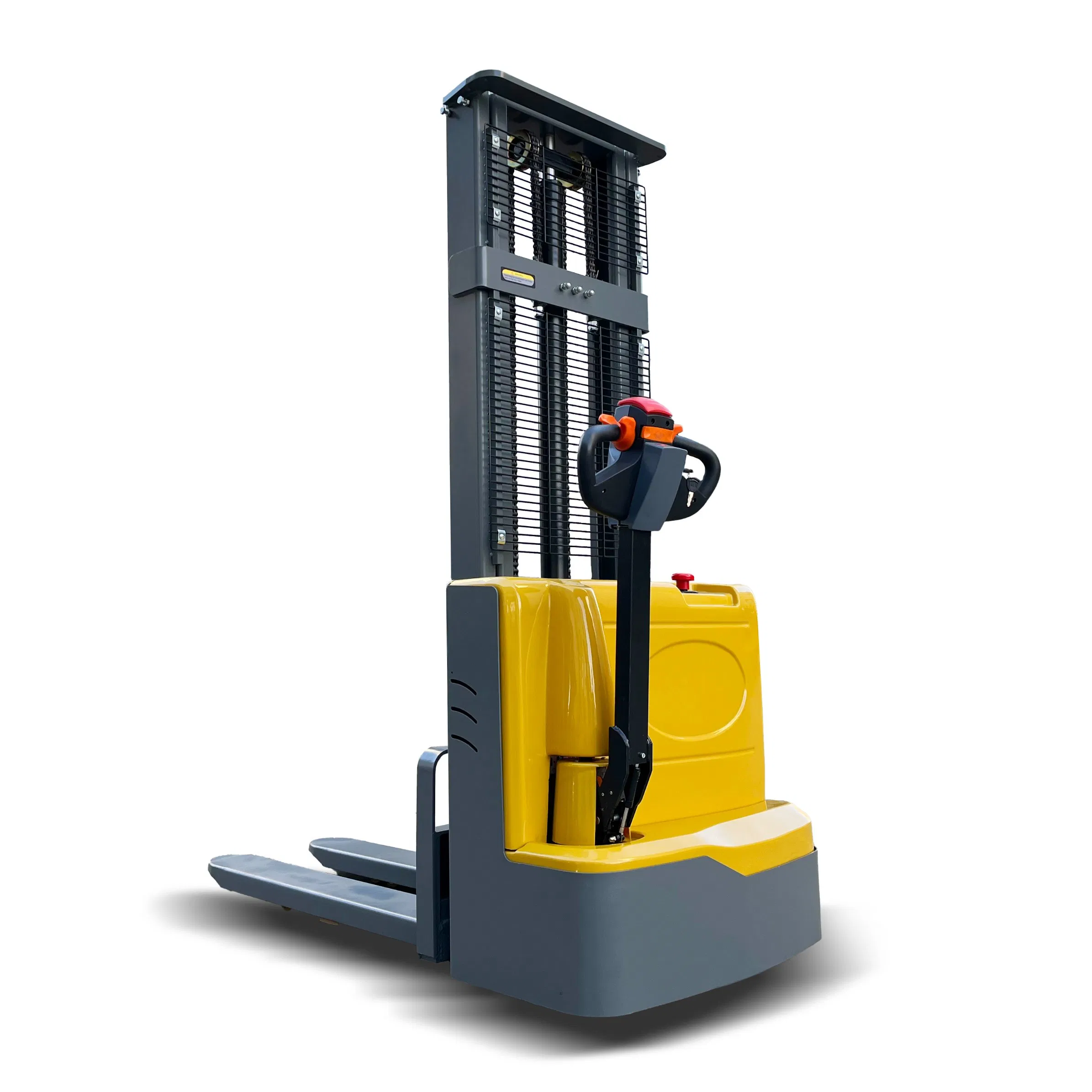 Heavy-Duty Walk-Behind Electric Pallet Stacker Battery Forklift 1500kg with 1.6-3m Lift Height