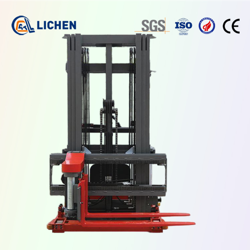 Full Electric Very Narrow Aisle Turret Truck 1.6t 3-Way Pallet Stacker Seated Three-Way Stacking Truck for Sale