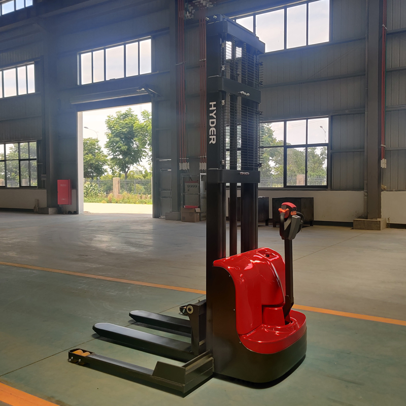 Hyder Factory Hydraulic 1.5ton 1500kg Full Electric Powered Walkie Pedestrian Pallet Stacker Electric Stacking
