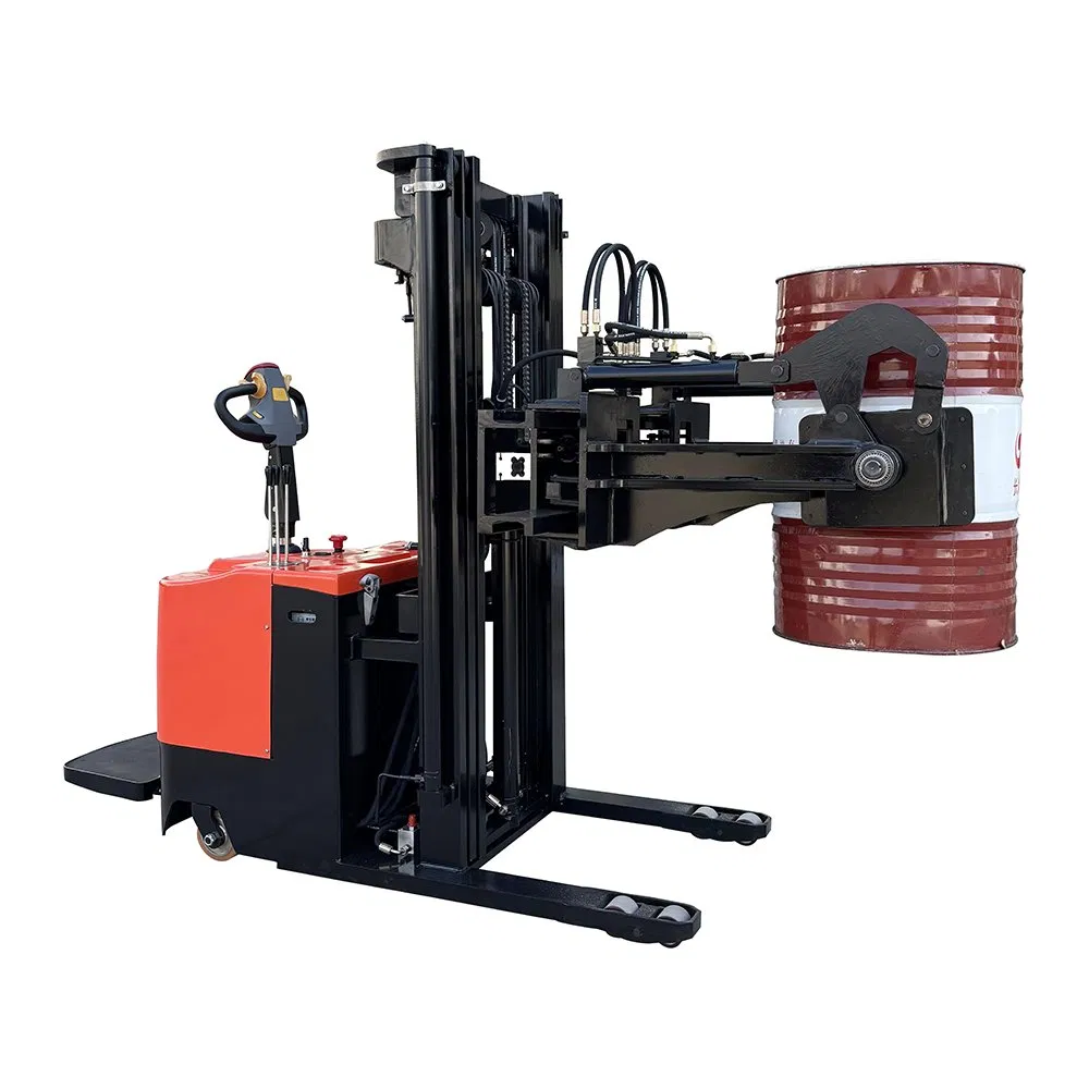 Automatic Drum Tilter Mobile 55 Gallon Drum Lift 10 FT Lifting Height Electric Drum Handler with Weigh Scale
