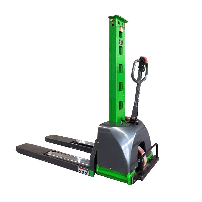 300/500/700/1000/1300/1500kg Warehouse Equipment Semi Full Electric Self-Lifting Loading Pallet Loader Stacker Mounted Forklift Truck with Lithium Battery 1.6m